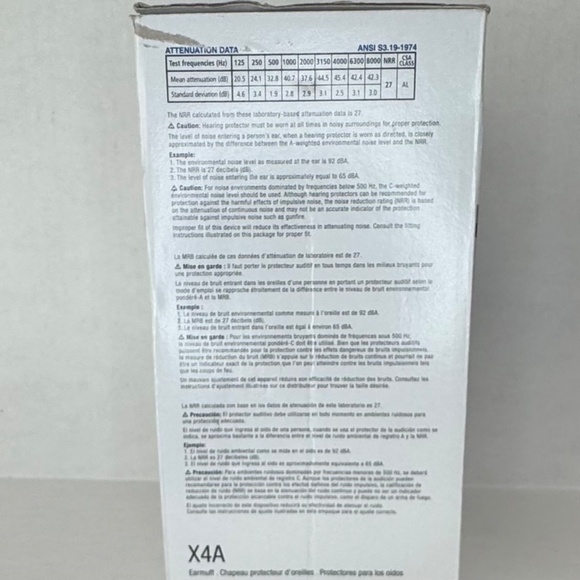 3M X 4A Hearing Protection/Black & Lime Green Earmuffs/Noise Reduction Rate 27dB - Picture 8 of 8